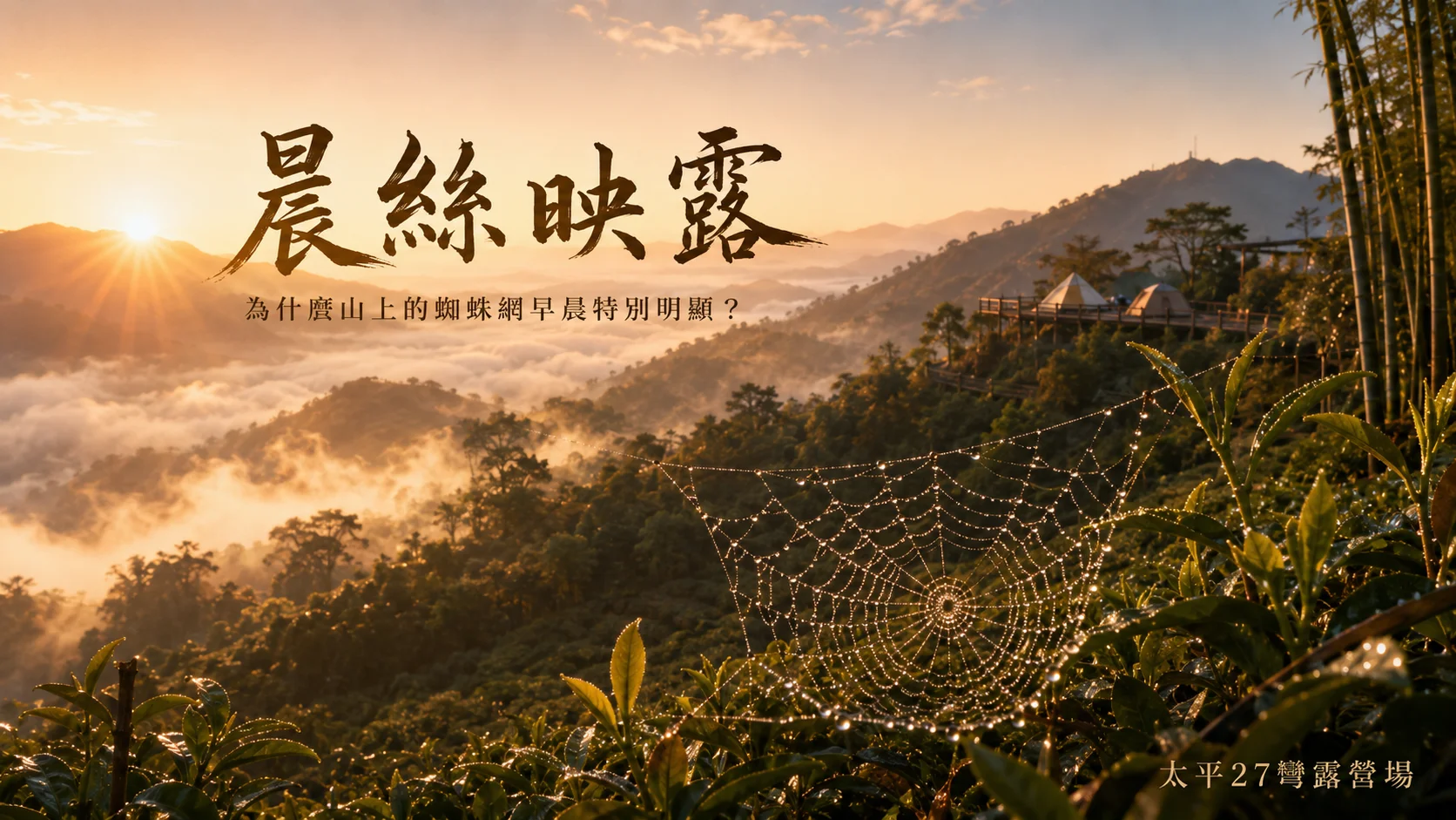 【晨絲映露】為什麼山上的蜘蛛網早晨特別明顯? 【晨絲映露】為什麼山上的蜘蛛網早晨特別明顯?